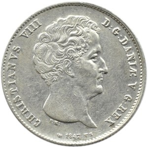 Dania, Christian VIII, rigsbankdaler 1847 FK VS