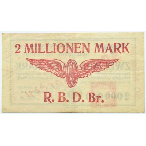 Breslau/Wrocław, 2 miliony/50 miliardów 1923 seria A, przedruk, RZADKIE