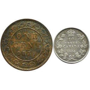 Kanada, Wiktoria/Edward VII, cent 1884-10 centów 1908
