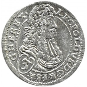 Węgry, Leopold I, 3 krajcary 1698 CH, Bratysława