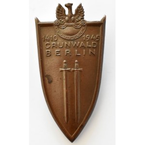 Polska, PRL, odznaka Tarcza Grunwaldu 1410-1945, Warszawa, Makowski