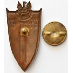 Polska, PRL, odznaka Tarcza Grunwaldu 1410-1945, Warszawa, Makowski