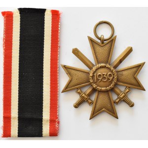 Niemcy, III Rzesza, Krzyż Zasługi Wojennej za rok 1939 z mieczami, klasa II, sygn. 39 - Rudolf Berge