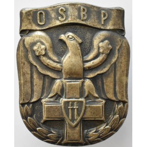 Polska powojenna, odznaka OSBP - Oficerska Szkoła Broni Pancernych, wzór 1947