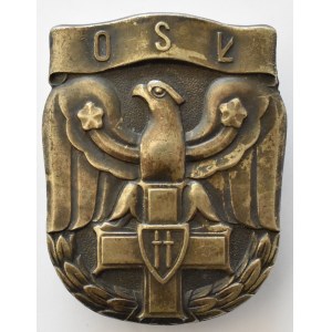 Polska powojenna, odznaka OSŁ - Oficerska Szkoła Łączności wzór 1947