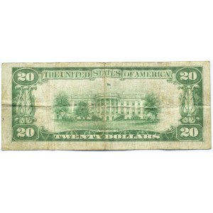 USA, 20 dolarów 1934, seria K, Texas (Dallas), RZADKI