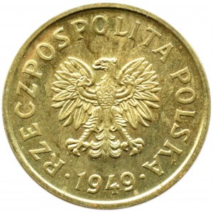 Polska, RP, 20 groszy 1949, próba mosiądz