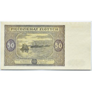 Polska, RP, 50 złotych 1946, seria S, Warszawa, piękne