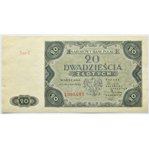 Polska, RP, 20 złotych 1947, seria C, Warszawa