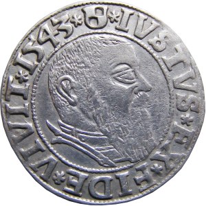 Prusy Książęce, Albrecht, grosz pruski 1543, Królewiec