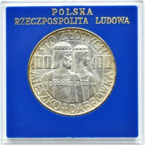 Polska, PRL, 100 złotych 1966, Mieszko i Dąbrówka, próba, UNC