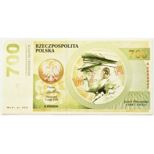 Polska, Józef Piłsudski, 700 złotych 2008, Warszawa, zielony, UNC