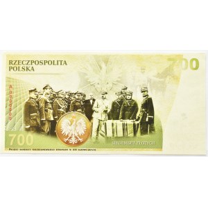 Polska, Józef Piłsudski, 700 złotych 2008, Warszawa, zielony, UNC