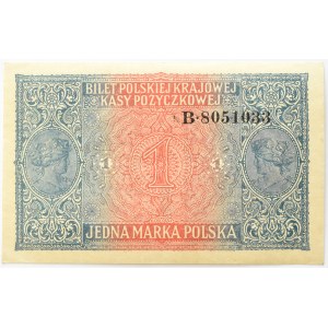 Polska, II RP, 1 marka 1916, Generał, seria B, UNC