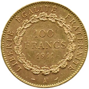 Francja, III Republika, 100 franków 1911, Paryż, rzadkie