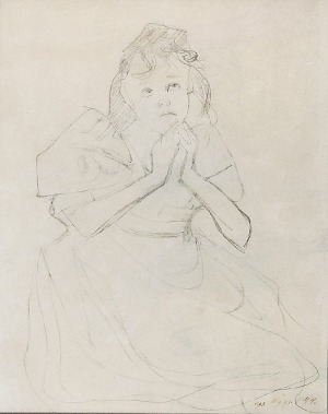 Stanisław WYSPIAŃSKI (1869-1907), Portrety dzieci - zestaw 4 szkiców, 1894