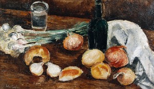 Alicja HALICKA (1894-1975), Martwa natura z cebulą