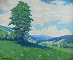Antoni PROCAJŁOWICZ (1877-1949), Pejzaż górski podgórski, 1943