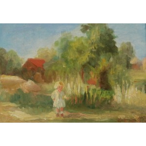 Marcin KITZ (1891-1943), Dziecko w ogrodzie, 1922