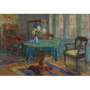 Zofia ALBINOWSKA-MINKIEWICZOWA (1886-1971), Wnętrze saloniku