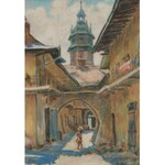 Jan CHWIERUT (1909-1973), Podwórze na krakowskim Kazimierzu, 1941