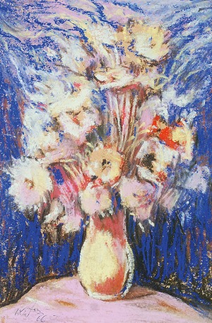Józef KIDOŃ (1890-1968), Kwiaty w wazonie, 1966