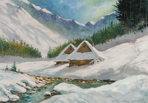 Leszek STAŃKO (1925-2011), Chaty w górach, 2011