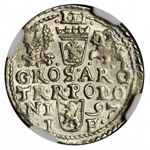 Zygmunt III Waza, Trojak Olkusz 1597 - NGC MS62