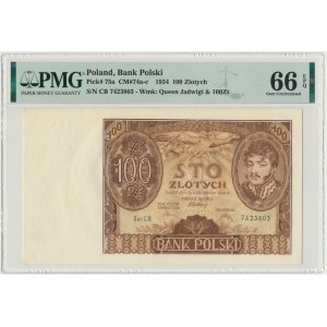 100 złotych 1934 - Ser.C.B - PMG 66 EPQ