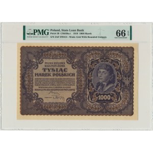 1.000 marek 1919 - III Serja AF - PMG 66 EPQ