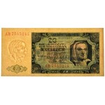 20 złotych 1948 - AB - PMG 58 - rzadsza odmiana