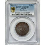 Powstanie Listopadowe, 3 Grosze 1831 KG - PCGS MS65 BN - znakomite lustro mennicze