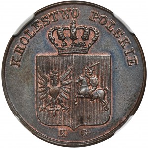 November Uprising, 3 Groschen 1831 KG - NGC MS64 BN