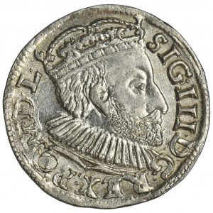 Sigismund III Vasa, 3 Groschen Posen 1591 - wide head