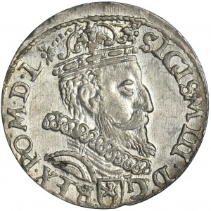 Sigismund III Vasa, 3 Groschen Krakau 1601 - right head