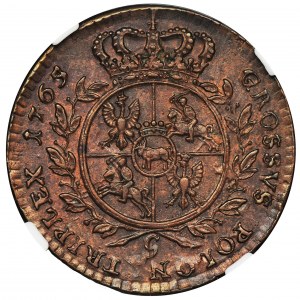 Poniatowski, Trojak Kraków 1765 g - NGC MS62 BN - OKAZOWY