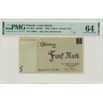 5 Mark 1940 - PMG 64 - cardboard paper - RARE