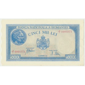 Romania, 5.000 Lei 1943