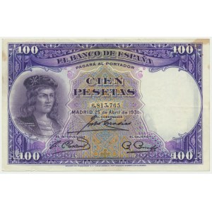 Hiszpania, 100 peset 1931