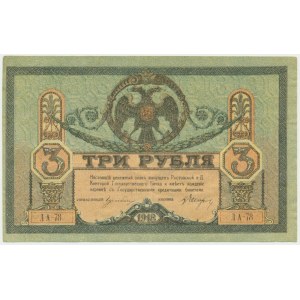 Rosja, Rosja Południowa, 3 ruble 1918