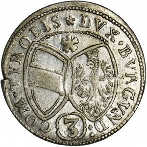 Austria, Ferdinand Carolus, 3 Kreuzer Hall 1646