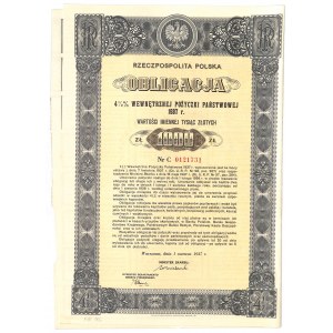 4,5% Pożyczka Wewnętrzna 1937, obligacja 1.000 zł - seria C