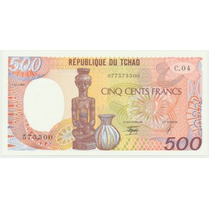 Republic of Tchad, 500 Francs 1990