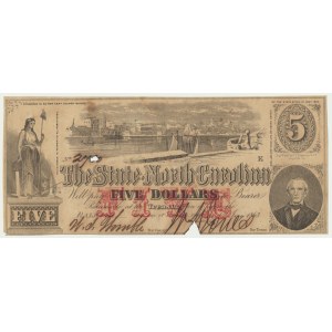 USA, Civil War, North Carolina, 5 Dollars 1860