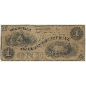 USA, Wojna Secesyjna, The Allegany County Bank of Cumberland, 1 dolar 1861