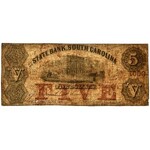 USA, The State Bank, South Carolina, 5 Dollars 1853
