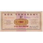 Pewex, 100 dolarów 1969 - FD - FALSYFIKAT - wykonany na oryginalnym banknocie