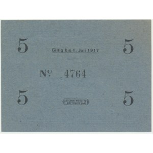 Tychy, 5 fenigów 1917