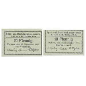 Tychy, zestaw 10 fenigów 1917 (2 sztuki)