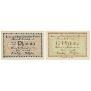 Tychy, zestaw 10-50 fenigów 1919 (2 szt.)